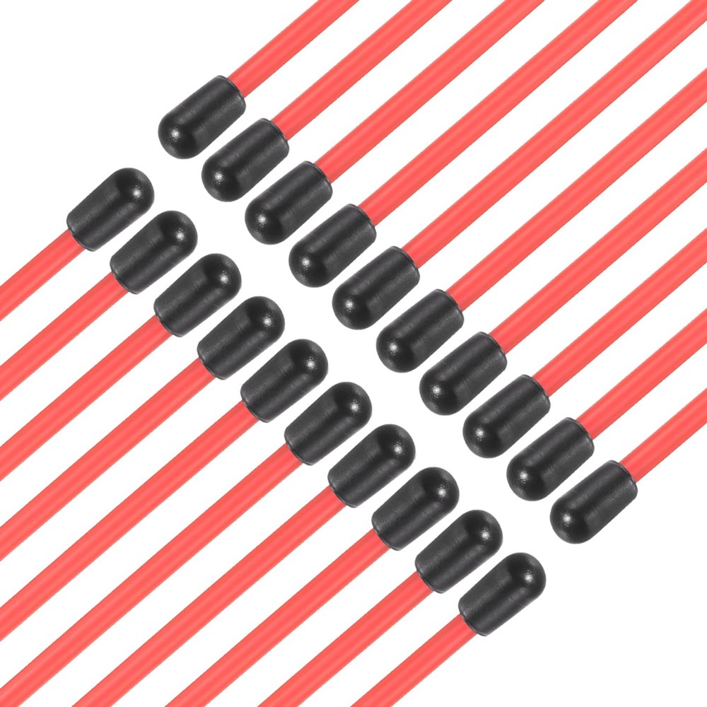 uxcell 160mm Plastic Protection Antenna Tube, RC Antenna Tube with Caps for RC Car Boat Drone Receiver(Red, 20 Pcs)