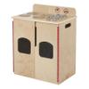 Back2School Express Chef's Station Kids Wooden Pretend Kitchen Stove, Play Kitchen, Natural view 1