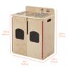 Back2School Express Chef's Station Kids Wooden Pretend Kitchen Stove, Play Kitchen, Natural view 2
