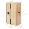 Back2School Express Chef's Station Kids Wooden Pretend Kitchen Refrigerator, Play Kitchen, Natural view 2