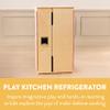 Back2School Express Chef's Station Kids Wooden Pretend Kitchen Refrigerator, Play Kitchen, Natural view 3