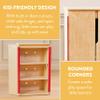 Back2School Express Chef's Station Kids Wooden Pretend Kitchen Refrigerator, Play Kitchen, Natural view 4
