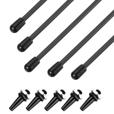 uxcell 320mm Plastic Protection Antenna Tube, RC Antenna Tube with Mount and Cap for RC Car Boat Drone Receiver(Black, 5 Pcs)