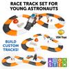 USA Toyz Galactic Race Tracks for Kids- 250pk Speedway Race Car Track Set with 225 Flexible Roads, 2 LED Toy Cars, Tunnels, Gate, Bridge, Intersection, Space Toys, STEM Building Toy for Boys and Girls view 3