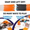 USA Toyz Galactic Race Tracks for Kids- 250pk Speedway Race Car Track Set with 225 Flexible Roads, 2 LED Toy Cars, Tunnels, Gate, Bridge, Intersection, Space Toys, STEM Building Toy for Boys and Girls view 4