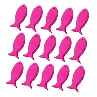 100pcs Wooden Fish DIY Craft Decor for Boys and Girls Ocean Theme for Beach Decor Creative Projects and Children's Room Decoration