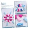 100pcs Wooden Fish DIY Craft Decor for Boys and Girls Ocean Theme for Beach Decor Creative Projects and Children's Room Decoration view 2