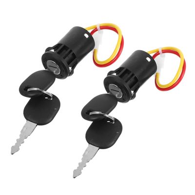 Anneome 2pcs Child's Electric Car Ignition Key Switch - Ignition Key Switch Door Lock Accessory Quick Power Activation for Kids Ride-on Toys
