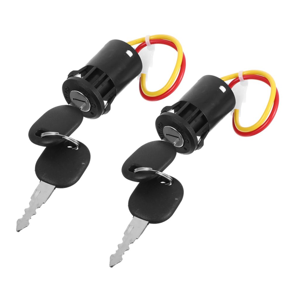 Anneome 2pcs Child's Electric Car Ignition Key Switch - Ignition Key Switch Door Lock Accessory Quick Power Activation for Kids Ride-on Toys