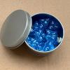 25 Pieces of 4 Sided Dice for Tabletop Games Acrylic Polyhedral Dice Set, Blue view 3