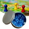 25 Pieces of 4 Sided Dice for Tabletop Games Acrylic Polyhedral Dice Set, Blue view 4