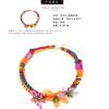 ZYIBPMSJKQCFK Bohemian Bead Acrylic Flower Hand Woven Resin Necklace For Women,multicolour,40+6cm view 3