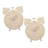 OSALADI 2sets Wooden DIY Alarm Clock Puzzle Parts Kit for Homeschooling Toy Clock for Toddlers view 1