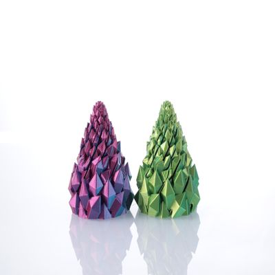 2 Pack Impossible Cone,Spiral Cone Fidget Toys - Christmas Pine Cone Design with 2-Tier Stackable Spirals,3D Printed Desk Decor for Anxiety Relief, Cool Office Gift Set for Adults&Kids