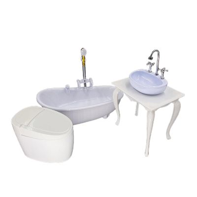 1/6 Scale Dollhouse Accessories for Bath, Bathtub, Toilet, Washstand for 12 Inch Figures