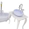 1/6 Scale Dollhouse Accessories for Bath, Bathtub, Toilet, Washstand for 12 Inch Figures view 3