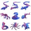 9PCS 3D Printed Dragon 3D Printed Animals Include 3D Printed Snake, Dinosaur, Octopus, Sharks, Turtle, Cobra and 3 Style Dragons, 3D Printed Toys Stuff for Home, Office, Decor Christmas Birthday Gift view 1