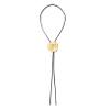 ZYIBPMSJKQCFK Rose Necklace Retro Irregular Metal Round Plate Necklace Adjustable,silvery,108cm view 2