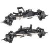 1/10 RC Portal Axles Set with BTA SOA Servo Mount CNC Aluminum One Piece Construction Offset Front Rear Completes Axle Set for Axial Capra 1.9 UTB LCG Cheater Rig 4WS DIY Upgrades (Black) view 1