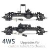 1/10 RC Portal Axles Set with BTA SOA Servo Mount CNC Aluminum One Piece Construction Offset Front Rear Completes Axle Set for Axial Capra 1.9 UTB LCG Cheater Rig 4WS DIY Upgrades (Black) view 2