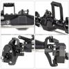 1/10 RC Portal Axles Set with BTA SOA Servo Mount CNC Aluminum One Piece Construction Offset Front Rear Completes Axle Set for Axial Capra 1.9 UTB LCG Cheater Rig 4WS DIY Upgrades (Black) view 4