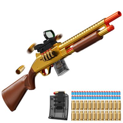 Manual Pump Action Shell Ejecting Shotgun Foam Dart Blaster - 40-Soft Bullet, Spring-Powered, Outdoor Shooting Games Toys for 8-12 Year Old Boys & Girls Adults, Gifts for Birthday Xmas