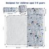 DJY Toddler Nap Mat Space Ship Slumber Bag,Kid Sleeping Mat with Removable Pillow & Minky Blanket,Perfect for Daycare,Preschool,Kindergarten,Travel view 2