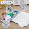 DJY Toddler Nap Mat Space Ship Slumber Bag,Kid Sleeping Mat with Removable Pillow & Minky Blanket,Perfect for Daycare,Preschool,Kindergarten,Travel view 4