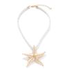 ZYIBPMSJKQCFK Enamel Starfish Pendant Necklace Marine Animal Accessories,pink,44.2+7cm view 2