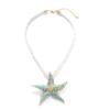 ZYIBPMSJKQCFK Enamel Starfish Pendant Necklace Marine Animal Accessories,pink,44.2+7cm view 4