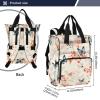 Diaper Bag Backpack Tote Multifunction Baby Nappy Changing Bags Chinese Style Butterfly Large with Stroller Straps Travel view 3