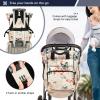 Diaper Bag Backpack Tote Multifunction Baby Nappy Changing Bags Chinese Style Butterfly Large with Stroller Straps Travel view 4