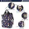 Diaper Bag Backpack Tote Multifunction Baby Nappy Changing Bags Astronauts Rockets Planet Large with Stroller Straps Travel view 2
