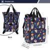 Diaper Bag Backpack Tote Multifunction Baby Nappy Changing Bags Astronauts Rockets Planet Large with Stroller Straps Travel view 3