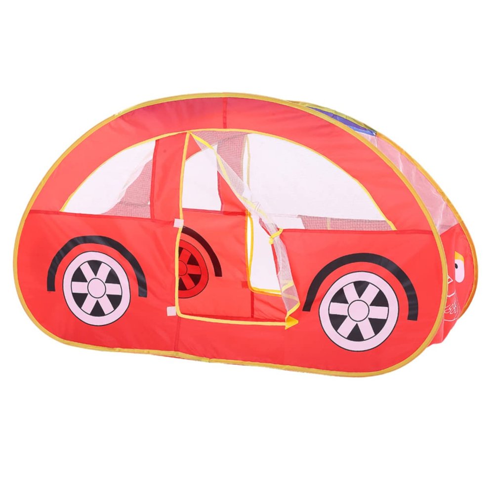 JOINPAYA Red Mesh Game Tent Portable Indoor Playhouse Foldable Castle for Aged Ball Pool Easy Setup and Durable Design for Imagination Development