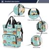 Diaper Bag Backpack Tote Multifunction Baby Nappy Changing Bags Cute Car Bus Large with Stroller Straps Travel view 2