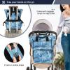 Diaper Bag Backpack Tote Multifunction Baby Nappy Changing Bags Starfish Blue Watercolor Large with Stroller Straps Travel view 4