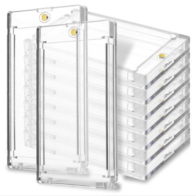 Magnetic Card Holder 50PCS Magnetic Card Holder, 130pt Hard Plastic Case - UV Protection, One Touch Display Protector for Sports Game Cards(White Light)