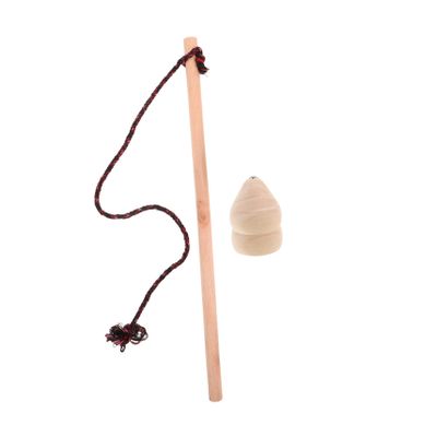 balacoo 1set Wooden Spinning Top Toy Traditional Chinese Gyro for Outdoor Fitness and Fun Handmade Solid Wood Retro Plaything for Adults Whipstring Design for Enhanced Exercise