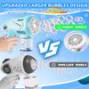 Rechargeable Bubble Gun - Bubble Machine with 10 Larger-Size Wands, LED Light, USB-C - Bubbles Toys for Kids, Toddlers, Gifts Ideas for Age 3-15 Boys Girls, Parties Favors, Birthday, Easter view 2