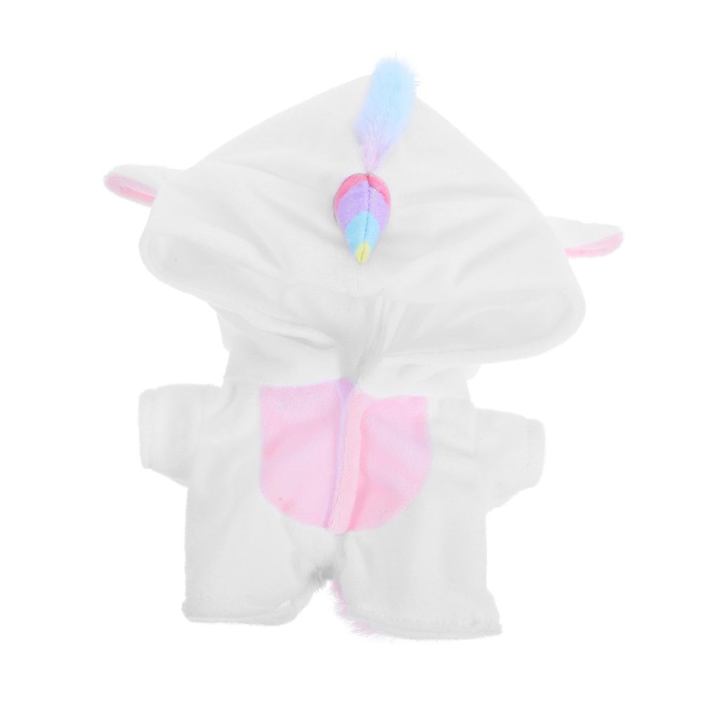 GETAJGHSD Cartoon Unicorn Pajama Doll Clothes Replaceable Jumpsuit for Dolls Soft Plush Easy to Dress for Home Bedtime