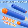 Pokiiulk 300 Darts Fits for Nerf Elite Blasters, Compatible with Disruptor, Strongarm etc. Elite Blasters, with a Target Fits for Nerf Blasters, Blue, 0.4in view 2