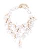 Baroque Imitation Pearl Handmade Bead Necklace Set,white,51+7cm view 1