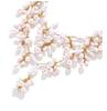 Baroque Imitation Pearl Handmade Bead Necklace Set,white,51+7cm view 2