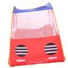 HEMOTON Red Mesh Tent Portable Indoor Castle for Foldable Design with Ocean Ball Pool Durable Playhouse for Ages Easy view 2