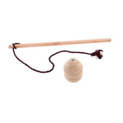 Toyvian 1 Set Wooden Gyroscope with Whipstring Wear Resistant Spinning Top for Outdoor Fitness and Exercise Handmade Vintage Wooden for Active Adults