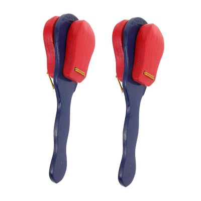 BESPORTBLE 1 Pair Kids Wooden Castanets Clappers: Kindergarten Must Haves Preschool Musical Instruments For Toddlers Music Toys For Early Education