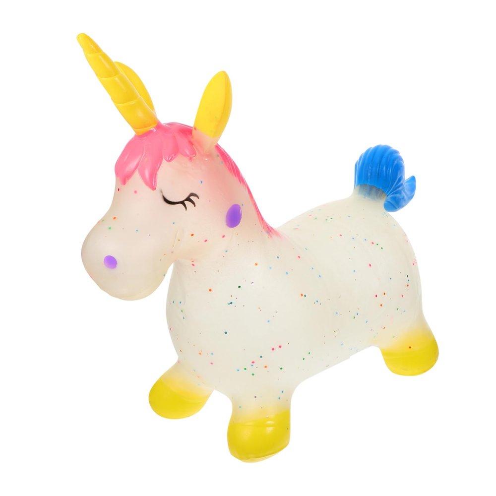 UPKOCH Unicorn Bounce Toy Boy Girl Inflatable Riding Horse for Boys and Girls Interactive Jumping Toy