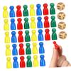 Abaodam 1 Set Chess Pieces Game Pawns with Dice for Family Activities and Educational Use Wooden Playing Pieces for Board Games and School Fun view 1