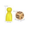Abaodam 1 Set Chess Pieces Game Pawns with Dice for Family Activities and Educational Use Wooden Playing Pieces for Board Games and School Fun view 2